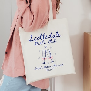 Custom Scottsdale Bachelorette Merch, Coquette Bachelorette Tote Bag, Bridal Party Favors, Bachelorette Party Favors, Bridal Party Gift