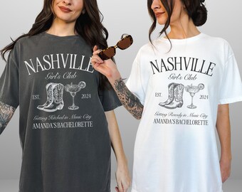 Custom Nashville Bachelorette Shirts, Bachelorette Cocktail Club Tshirts, Personalized Bride Shirt, Custom Social Club Shirt, Nash Bash Tees