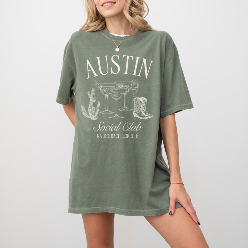 Personalized Austin Bachelorette Shirt, Custom Location Bachelorette, Austin Bridal Party, Girls Club Trip, Desert Bach, Southern Girls Trip image 2