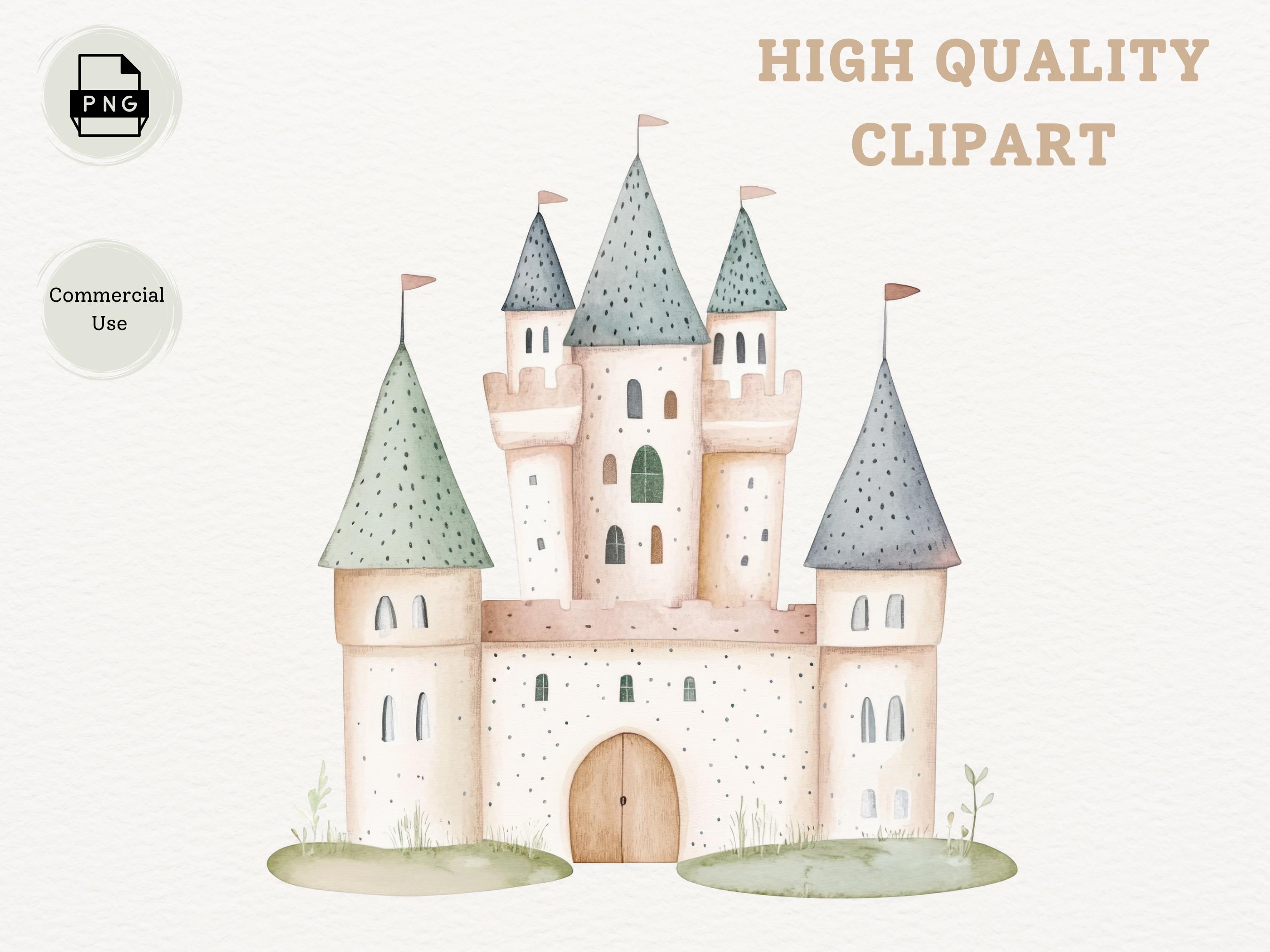 Cute Magical Fairytale Watercolor Clipart Bundle, Storybook Birthday ...