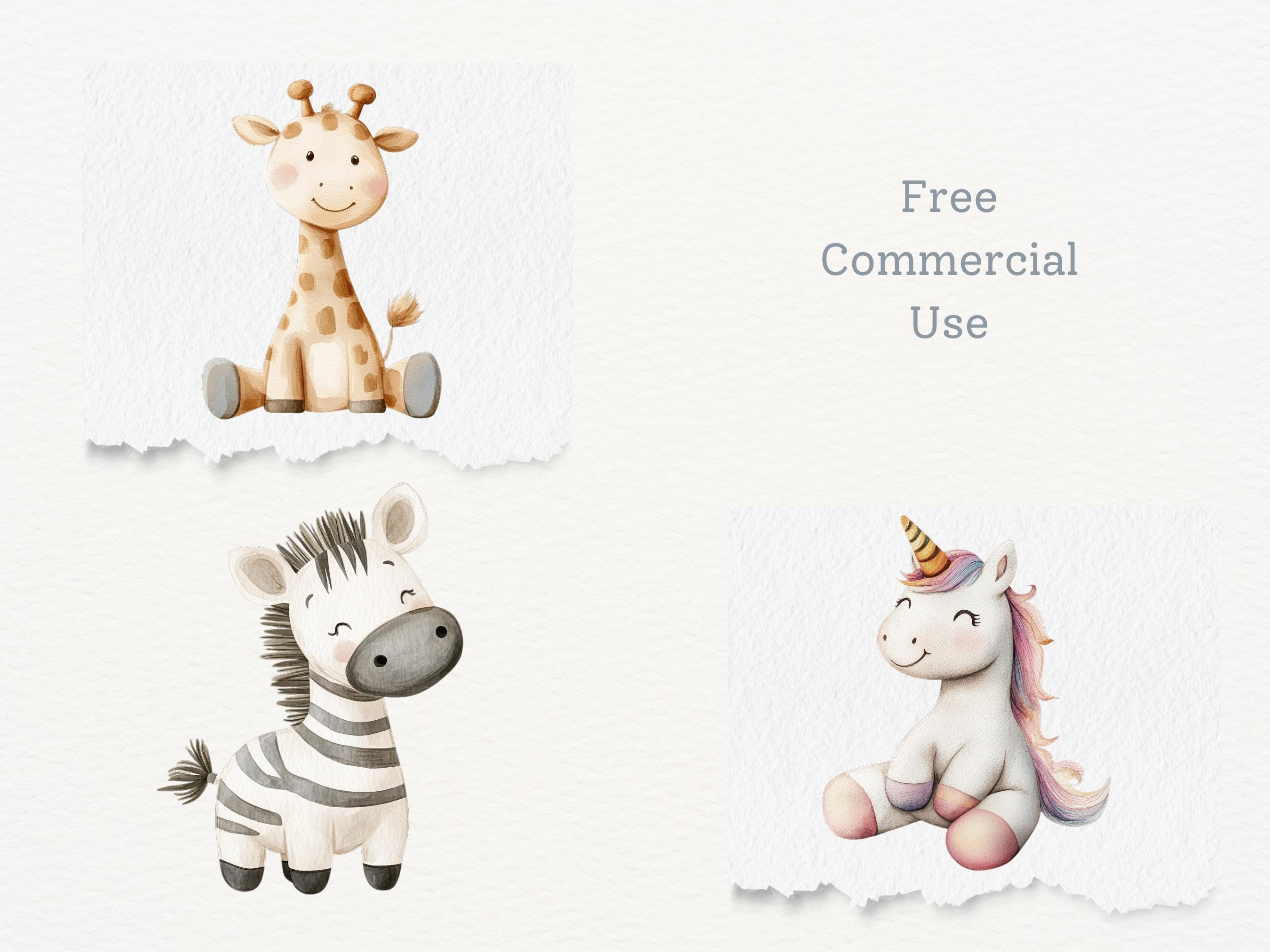 Cute Stuffed Animals Watercolor Clipart Bundle, Adorable Plush Toy ...