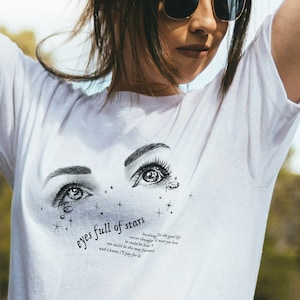 Eyes Full of Stars – Cowboy Like Me from Taylor Swift’s Evermore | Hand-drawn vintage illustration | Unisex t-shirt