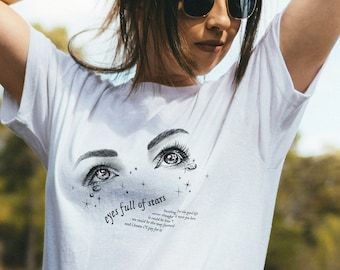 Eyes Full of Stars – Cowboy Like Me from Taylor Swift’s Evermore | Hand-drawn vintage illustration | Unisex t-shirt
