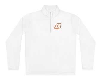 Unisex Quarter-Zip Pullover - Anime Konoha Uchiha Naruto