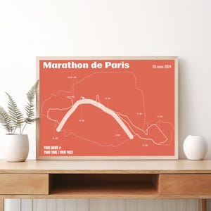 Parijs | Aangepaste marathonkaart