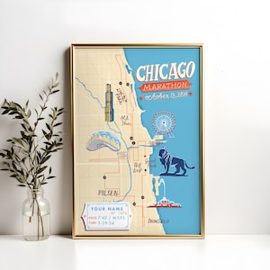 Chicago | Aangepaste marathonkaart