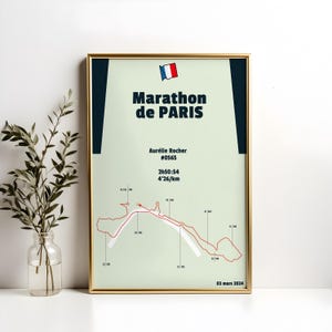 Parijs | Aangepaste marathonkaart