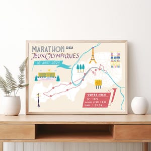 Parijs 2024 | Aangepaste marathonkaart | Marathon Pour Tous