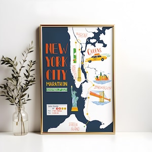 New York | Aangepaste marathonkaart