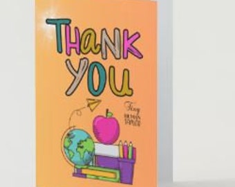 Dankeskarte für Lehrer – bezauberndes „Thank You Little Human Tamer“-Design, ideales Geschenk zum Jahresende für Lehrer