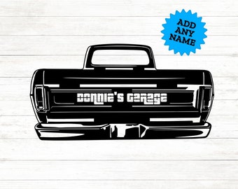 1969 F100 Custom Die-Cut Metal Signs, Personalized Metal Garage Sign, Gift for Husband, Garage Decor, Garage Wall Art, F100 Wall Art