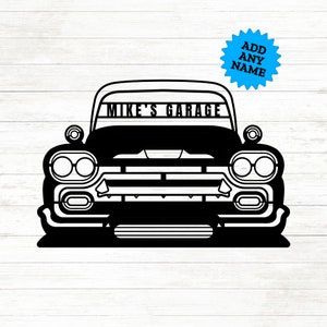1959 Chevy Apache Pickup Truck Metal Wall Art, Custom Die-Cut Metal Signs, 59 Chevy Wall Art, 59 Chevy Pickup Decor, Gift for Dad, Man Cave
