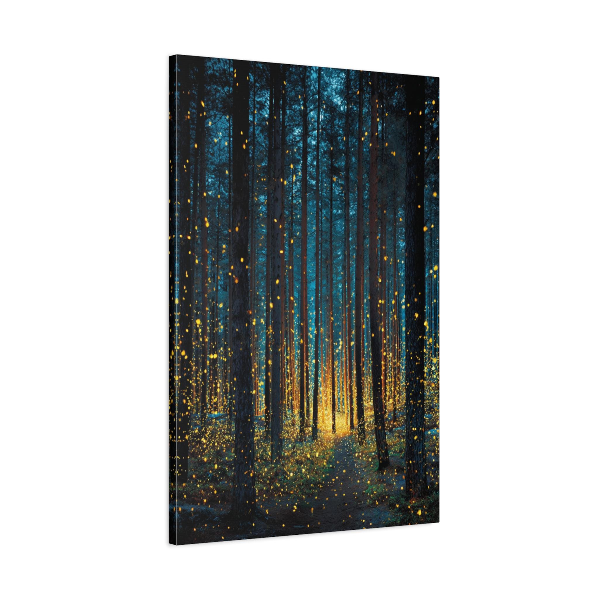 Enchanted Forest Firefly Art Print | Magical Woodland Wall Decor - Etsy