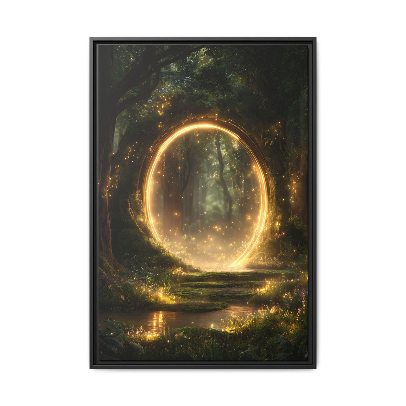 Vintage Fantasy Art Print, Magical Forest Portal Wall Decor, Enchanted ...