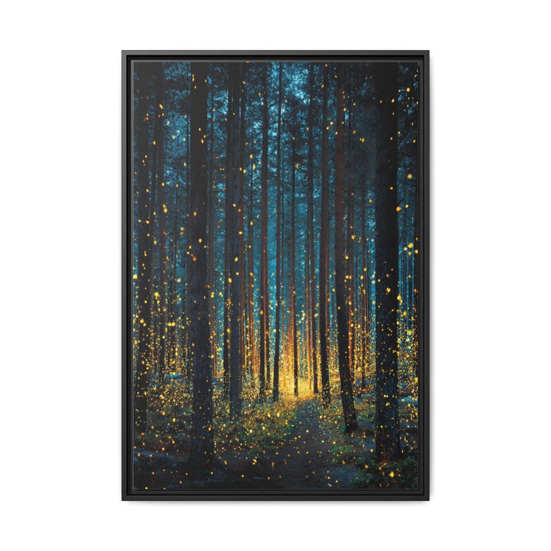 Enchanted Forest Firefly Art Print | Magical Woodland Wall Decor - Etsy