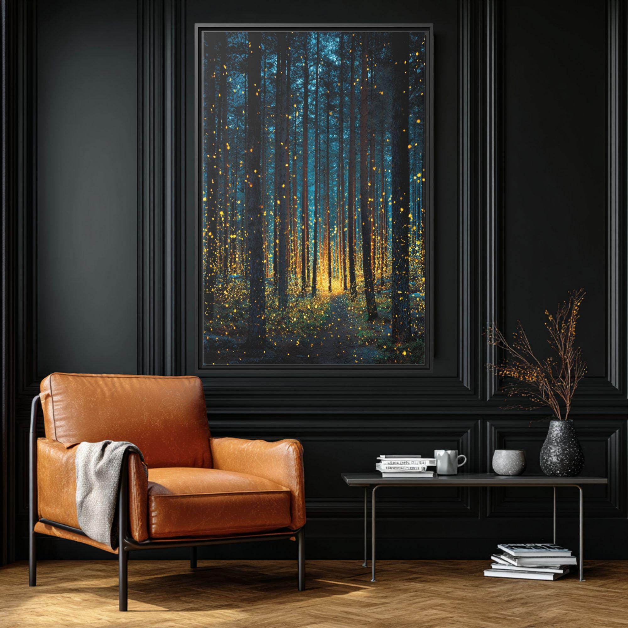 Enchanted Forest Firefly Art Print | Magical Woodland Wall Decor - Etsy