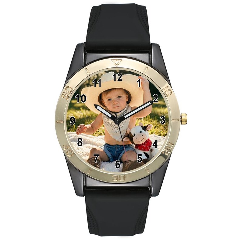 40mm Dial, Custom Photo Watch, Personalized Photo Dial, Anniversary/Birthday Gift, Unisex Custom Watch image 3
