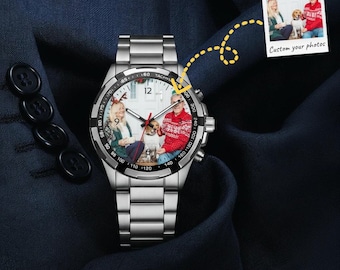 Unique gifts for pet-loving families, personalized photo watches, custom photo watch faces, and family anniversary gifts