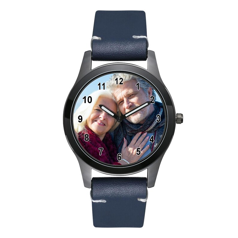 Personalized Photo Watch, Custom Picture Face Watch, Unique Gift for Him, Anniversary Birthday Gift immagine 3