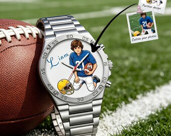 Minimalist Sports Watches, Custom Dials, Personalized Photo Dial Designs, Free Design, Sports Fan Gifts