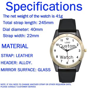 40mm Dial, Custom Photo Watch, Personalized Photo Dial, Anniversary/Birthday Gift, Unisex Custom Watch image 4