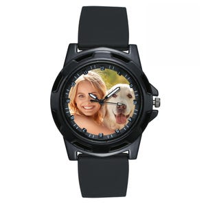 Unique gifts for your boyfriend, custom photo watches, personalized photo dial watches, Father's Day gifts, gifts for family and friends image 3