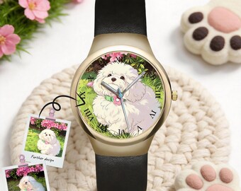 Personalized custom pet watch, free design, gift for pet lovers, unique surprise.