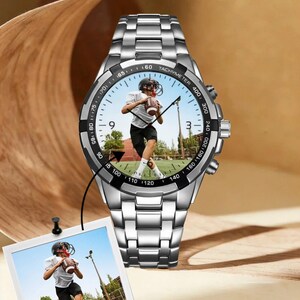Custom photo watches, personalized photo dial watches, unique everyday accessories, birthday and anniversary gifts Bild 1