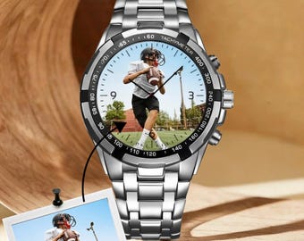 Custom photo watches, personalized photo dial watches, unique everyday accessories, birthday and anniversary gifts