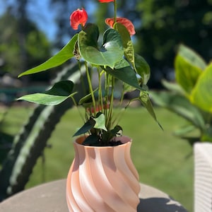 Planter for Indoor or Outdoor plants! 3D-Printed Spiral Planter for Gardens, Gift for Mom or Dad, Planter for Flowers, Several Colors!