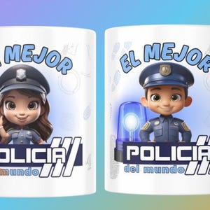 警察週間、PNG昇華マグカップ2025 SVG職業マグカップの世界最高の警察官