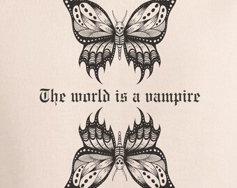 Gothic Butterfly Hoodie, 90's Music Lover's Hoodie