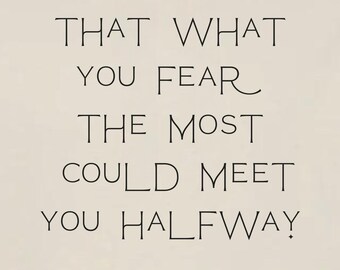 Sudadera con capucha "Meet You Halfway" - Cita minimalista - Regalo para amantes de la música