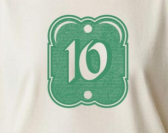 Dark Humor Shirt No. 10 Vintage Badge Graphic Tee | Retro Number Gift | Funny Weird Shirt | Garment Dyed Unisex