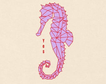 Dark Academia Shirt Geometric Seahorse Graphic Tee | Weird Ocean Gift | Metaphysical Nature Lover Gift | Garment Dyed Unisex