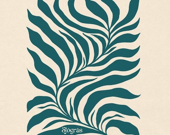 Abstract Seaweed "Sjogrä" T-shirt | Garment Dyed Cotton