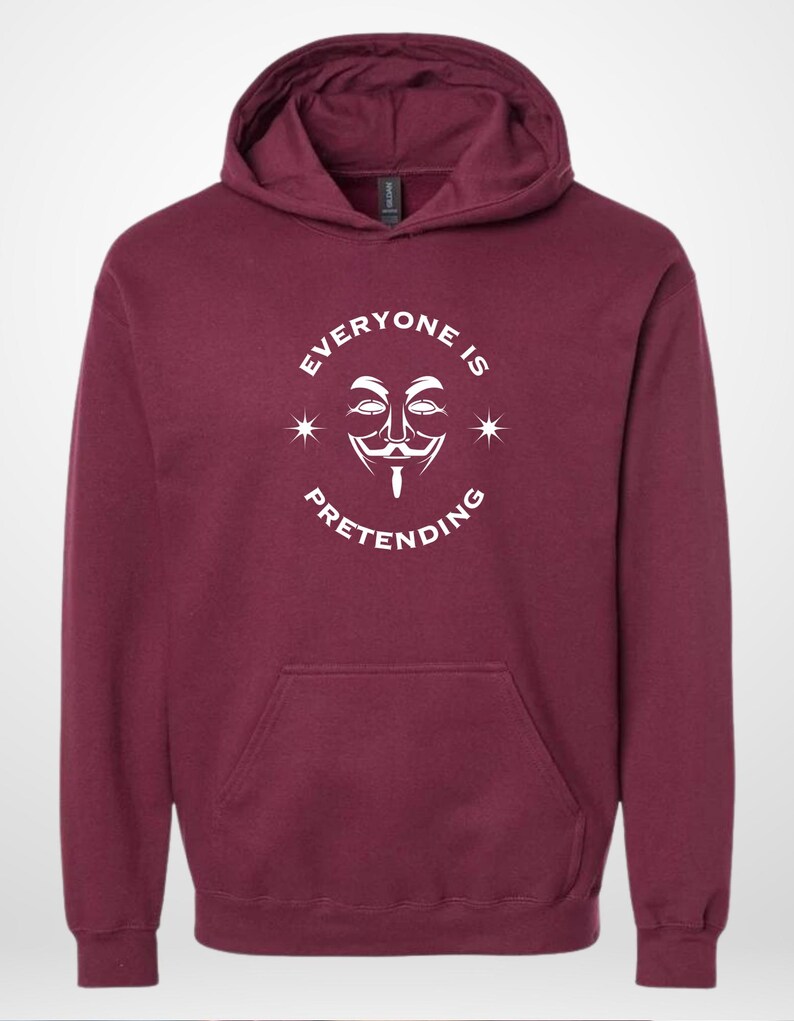 Anti Establishment Hoodie Guy Fawkes Mask | Funny Political Dark Humor Gift | Rebellion Graphic Hoodie | Truth Seeker Unisex image 2