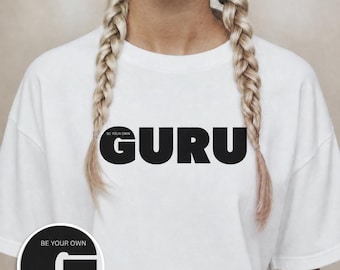 Dark Academia GURU Tee | Philosophical Spiritual Graphic Shirt (Garment Dyed Cotton)