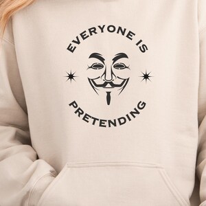 Anti Establishment Hoodie Guy Fawkes Mask | Funny Political Dark Humor Gift | Rebellion Graphic Hoodie | Truth Seeker Unisex image 6