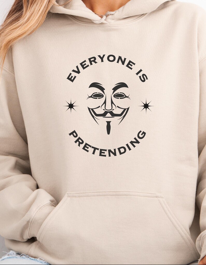 Anti Establishment Hoodie Guy Fawkes Mask | Funny Political Dark Humor Gift | Rebellion Graphic Hoodie | Truth Seeker Unisex image 6