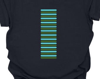 Olive & Aqua Stripe Garment Dyed T-Shirt