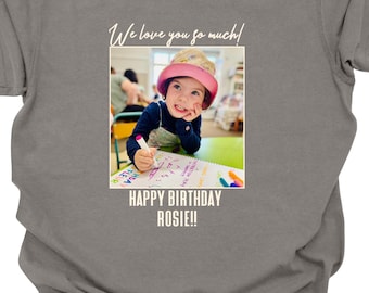 Personalized Photo Tee Custom Photo Text Garment Dyed | Funny Custom Gift | Dark Humor Gift | Unique Personalized Shirt Unisex