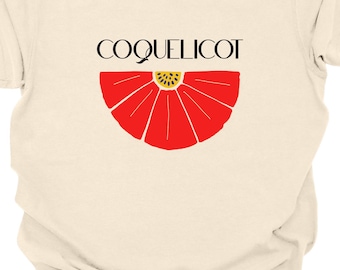 French Poppy Coquelicot Garment-Dyed T-shirt
