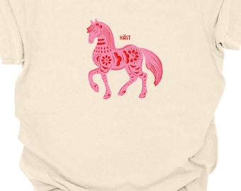 Pink Pony Häst Garment Dyed T-Shirt