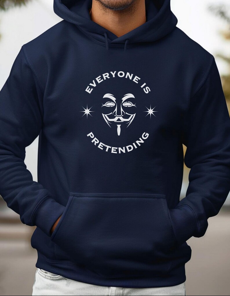 Anti Establishment Hoodie Guy Fawkes Mask | Funny Political Dark Humor Gift | Rebellion Graphic Hoodie | Truth Seeker Unisex image 3