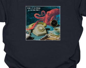 Personalizable Photo and Quote, Octopus Dream Garment Dyed T-Shirt