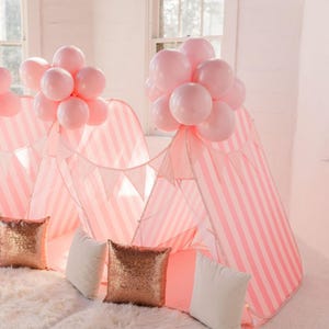 SET OF 2 Kids Glamping Teepee/Tent Kit – Instant Setup with Fairy Lights and Decorations – Perfect for Indoor/Outdoor Parties or Adventures