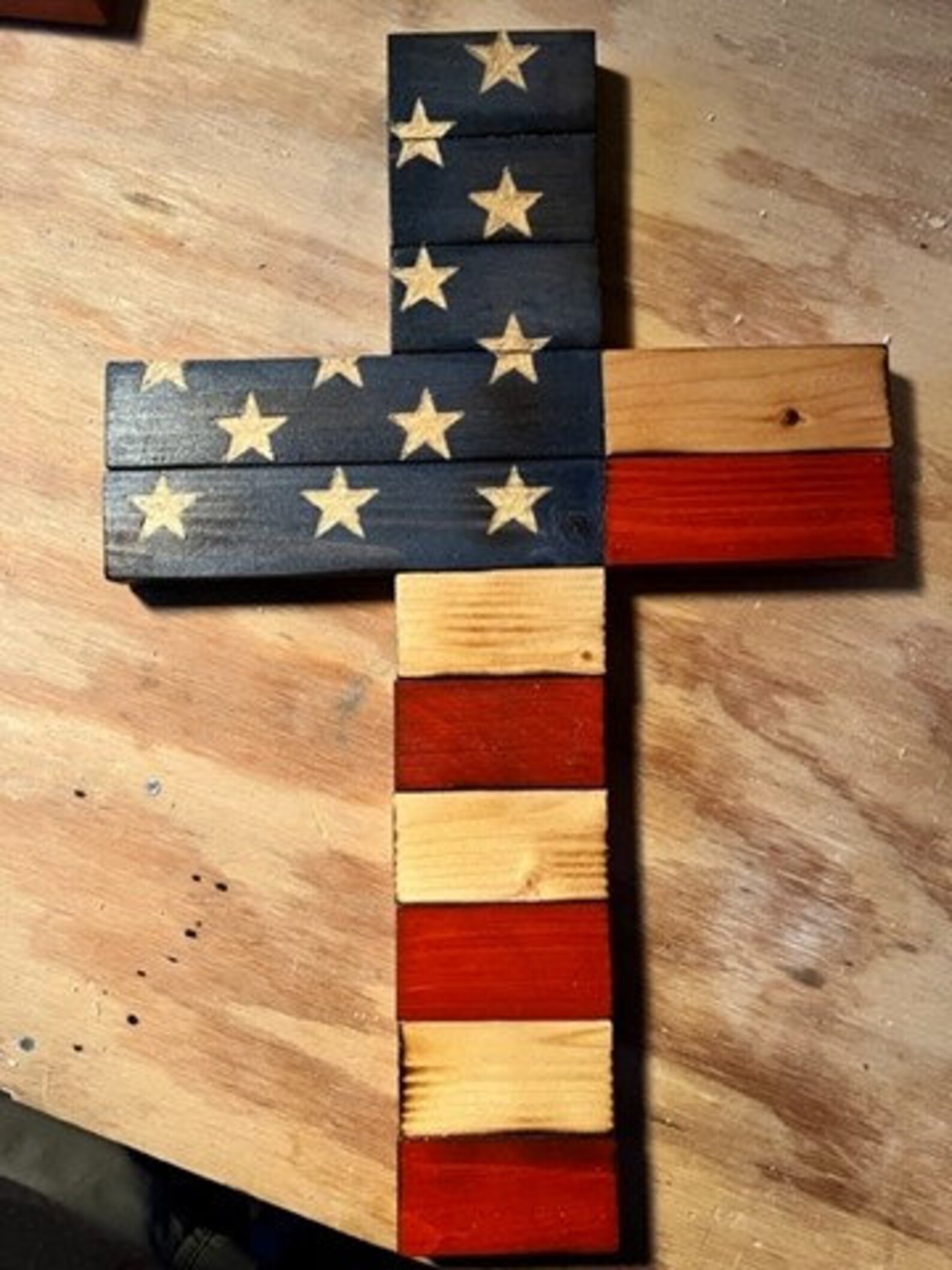 American Flag Cross - Etsy