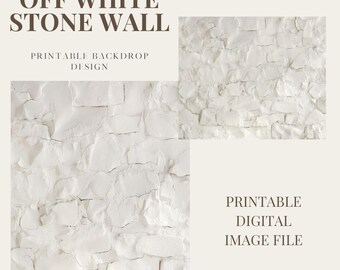May include: An off-white stone wall design with the text "OFF WHITE STONE WALL" and "PRINTABLE BACKDROP DESIGN". The image also includes the text "PRINTABLE DIGITAL IMAGE FILE". The design features a textured, light-coloured stone wall.
