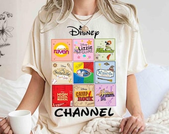 Disney Channel Movies Comfort Colors T-Shirt, Lizzie McGuire, High School Musical, Hannah Montana, Camp Rock, Disney 2000s Shirt